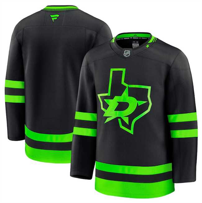 Mens Dallas Stars Custom Black 2024-25 Alternate Stitched Hockey Jersey